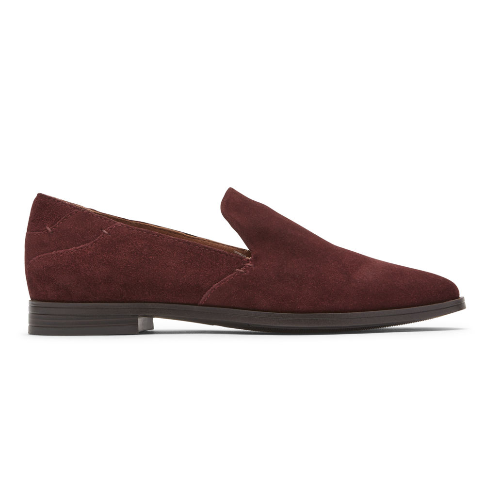 Rockport Loafers For Womens Burgundy - Perpetua - BQ9258147